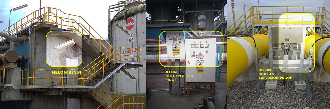Beberapa foto produk Helon Explosion Proof di industri minyak dan gas